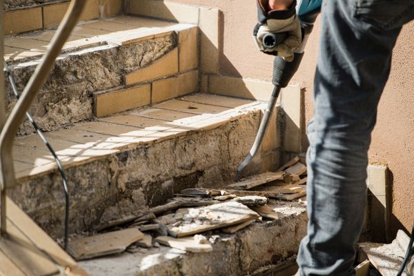 Concrete Stair Demolition in Brooklyn